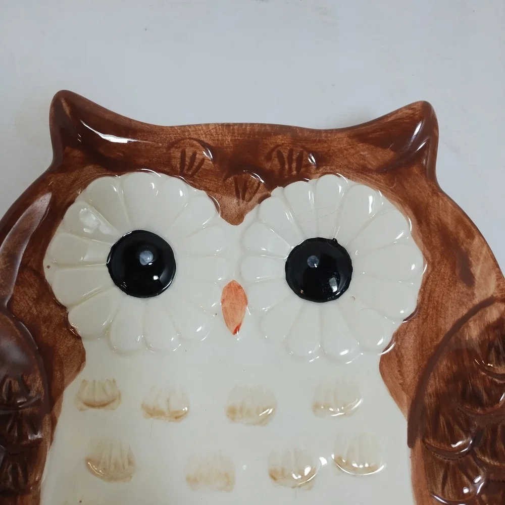 Better Homes And Garden Owl Heritage Collection Earthenware Serving Trinket Dish